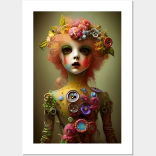 Enigmatic Doll Chronicles: Psychedelic Fusion of Elegance and Eeriness Posters and Art